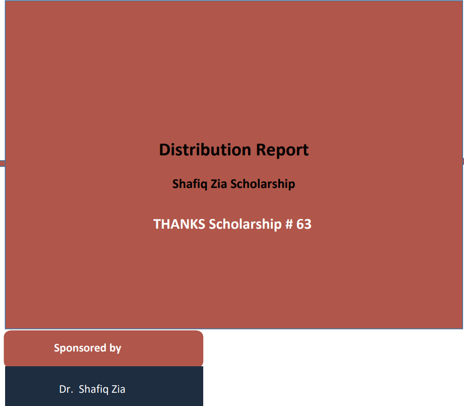 Chaudhry Abdul Aziz & Mrs. Hafizunnisa Begum Scholarship